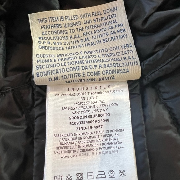 Moncler Black GRONDIN size 4 Women’s Authentic Goose Down - Picture 7 of 16